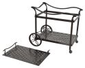 Savannah Outdoor Aluminum Serving Tea Cart