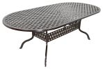 Savannah Outdoor Aluminum Oval Dining Table