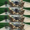 Grand Bonaire Weave Outdoor Fire Pit Table With Accessories (KIT)