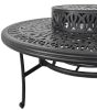 Grand Bonaire Weave Outdoor Fire Pit Table With Accessories (KIT)