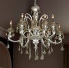 Hollywood Brush 9 light Silver Chandelier