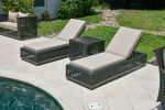 Monterey Outdoor Chaise and Side Table Set of 3 (KIT)