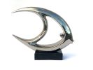 Mirrored Chrome Fish Set of 2 on Bases