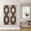 Contemporary Aspen Double Diamond Multi Tone 72 Inch Mirror