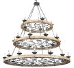 Three Tier Ridge Line 75" Chandelier