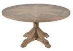 Inverness Farmhouse Reclaimed Pine 60 Inch Round Table Dining Set 5