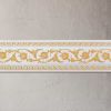 Gold on French White Floral Chair Rail 94 Inch