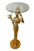 Golden Lady Pedestal Table