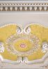 French White and Gold Square Chandelier Fan Ceiling Medallion