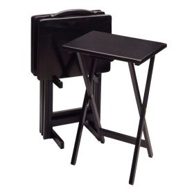 Alex 5-PC Snack Table Set Black